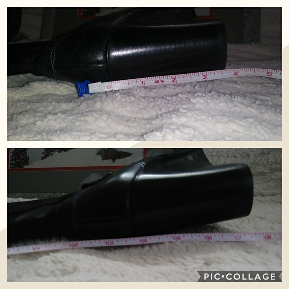 Exchange By Charles David Black Leather Boots 7M - Picture 6 of 8